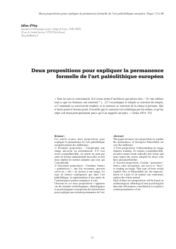 (PDF) 2022. Deux propositions pour expliquer la permanence formelle de ...