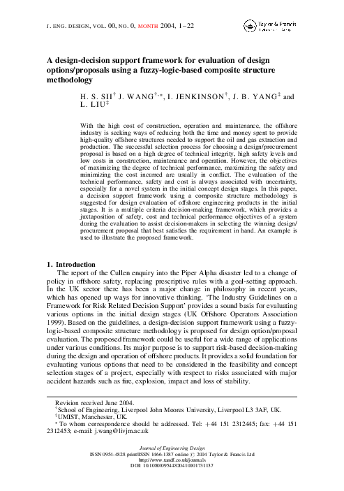 (PDF) A design-decision support framework for evaluation of design ...