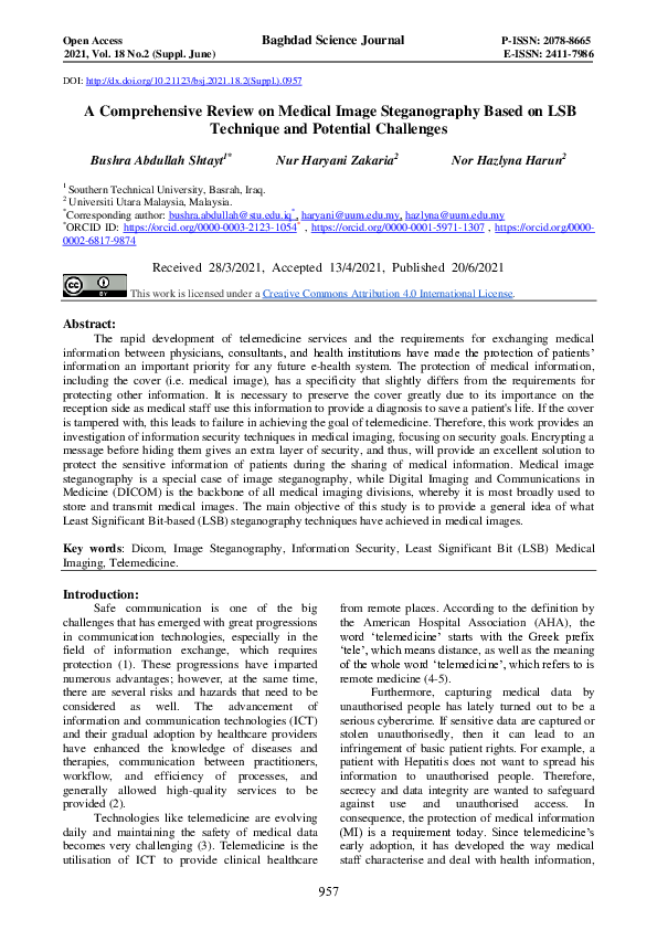 (PDF) A Comprehensive Review on Medical Image Steganography Based on ...