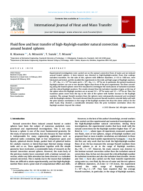 (PDF) Fluid flow and heat transfer of high-Rayleigh-number natural ...
