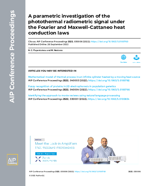 (PDF) A parametric investigation of the photothermal radiometric signal ...