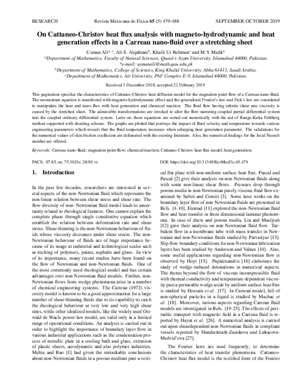 (PDF) On cattaneo-christov heat flux analysis with magneto-hydrodynamic ...