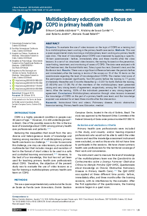 (PDF) Multidisciplinary education with a focus on COPD in primary ...