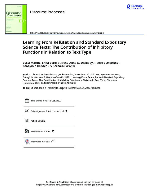 (PDF) Learning From Refutation and Standard Expository Science Texts ...
