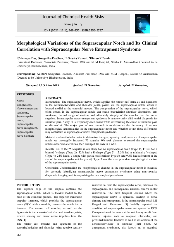 (PDF) Morphological Variations of the Suprascapular Notch and Its ...