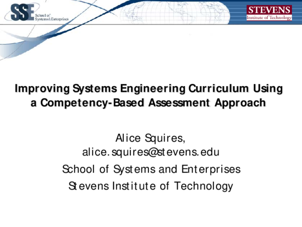 (PDF) Improving systems engineering curriculum using a competency-based ...