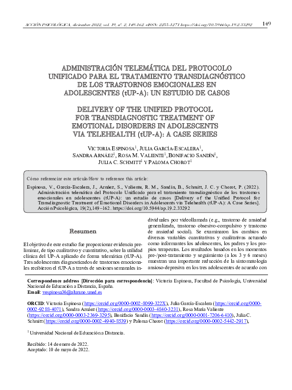 (PDF) Administración telemática del Protocolo Unificado para el ...