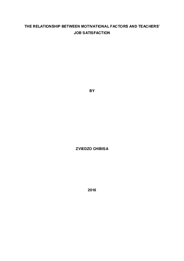 (PDF) The relationship between motivational factors and school ...