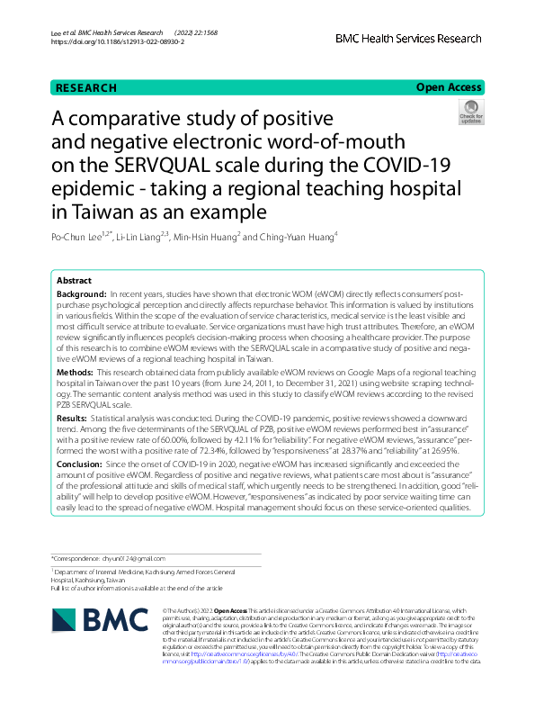 (PDF) A comparative study of positive and negative electronic word-of ...