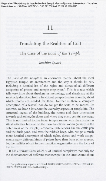 (PDF) Translating the realities of cult. The case of the Book of the Temple
