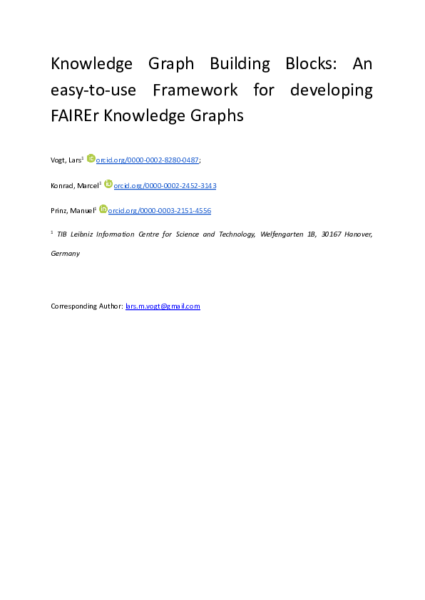 (PDF) Knowledge Graph Building Blocks: An easy-to-use Framework for ...