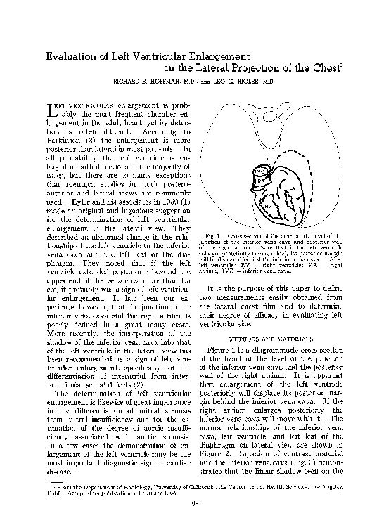 (PDF) Evaluation of Left Ventricular Enlargement in the Lateral ...