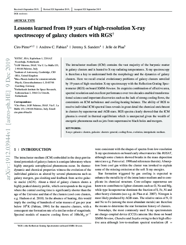 (PDF) Lessons learned from 19 years of high‐resolution X‐ray ...