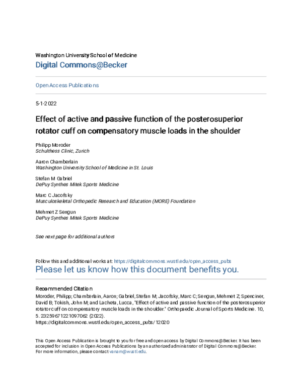 (PDF) Effect of Active and Passive Function of the Posterosuperior ...