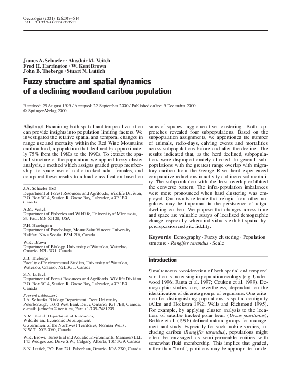 (PDF) Fuzzy structure and spatial dynamics of a declining woodland ...