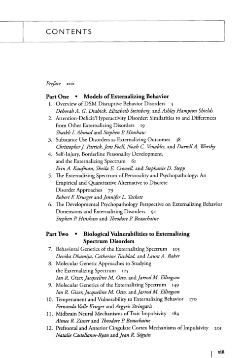 (PDF) The Oxford Handbook of Externalizing Spectrum Disorders