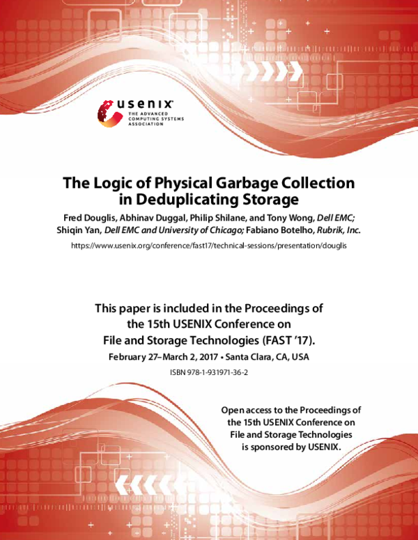 (PDF) The logic of physical garbage collection in deduplicating storage