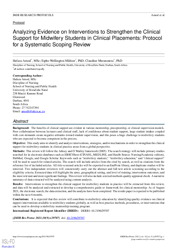 (PDF) Analyzing Evidence on Interventions to Strengthen the Clinical ...