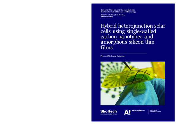 (PDF) Hybrid heterojunction solar cells based on single‐walled carbon ...