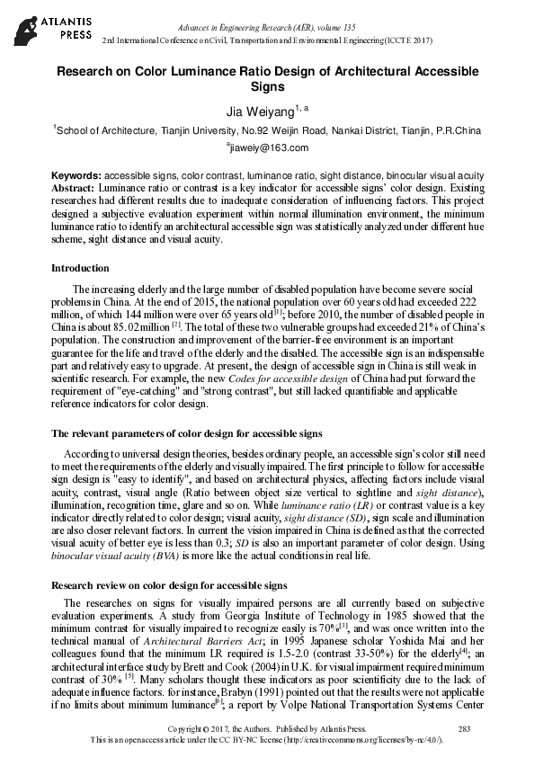 (PDF) Research on Color Luminance Ratio Design of Architectural ...