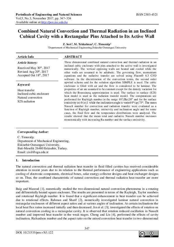 (PDF) Combined natural convection and thermal radiation in an inclined ...