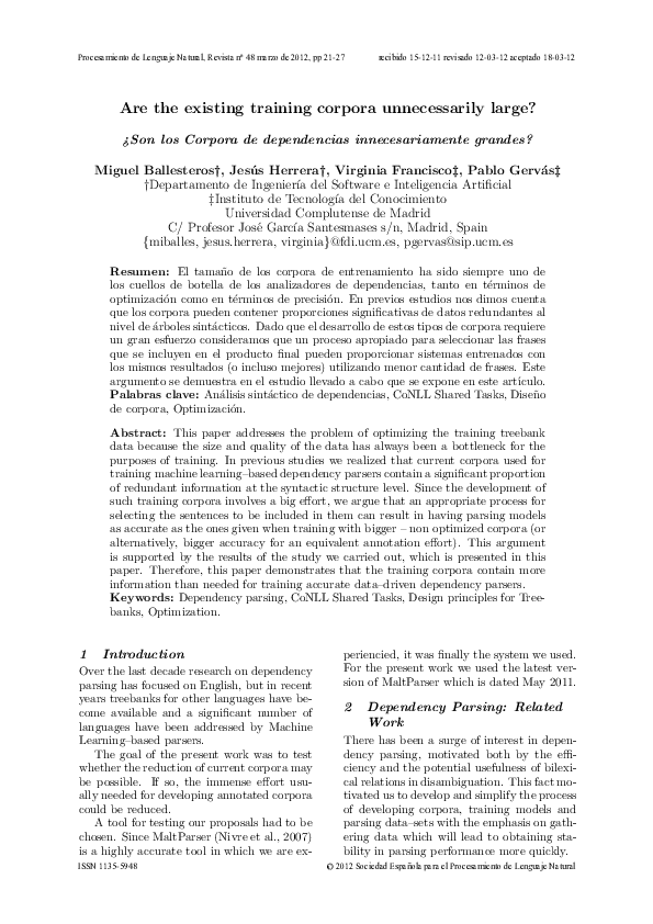 (PDF) 2 . 1 The CoNLL – X Shared Task