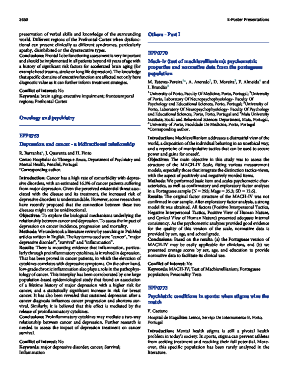 (PDF) Mach-iv (test of machiavellianism): psychometric properties and ...