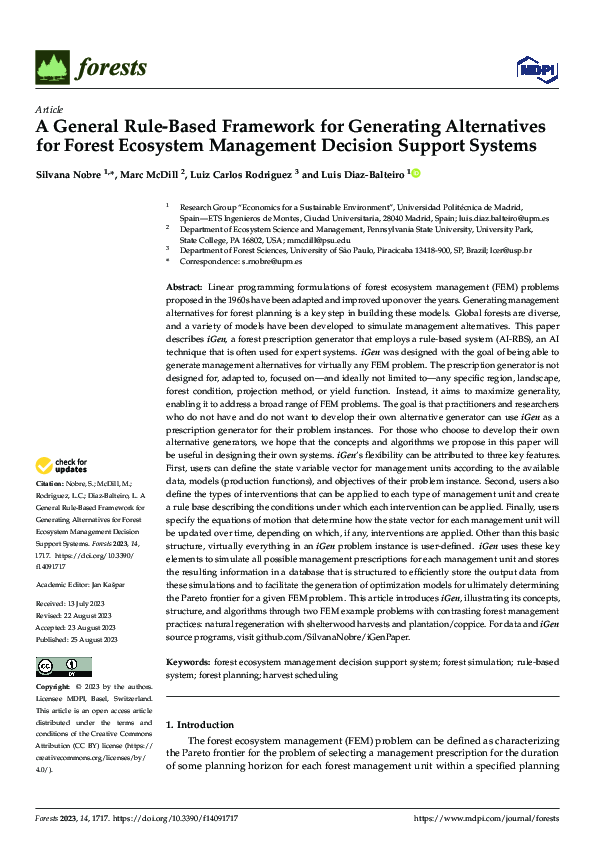 (PDF) A General Rule-Based Framework for Generating Alternatives for ...