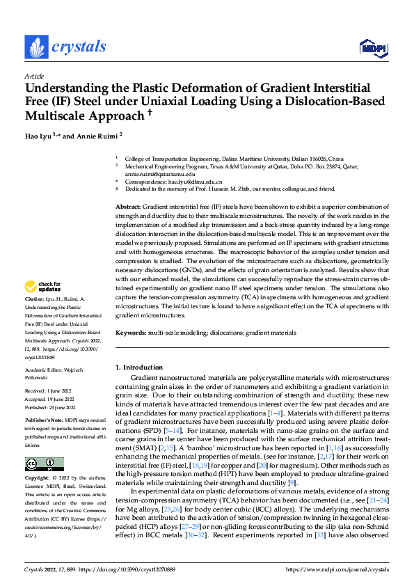 (PDF) Understanding the Plastic Deformation of Gradient Interstitial ...