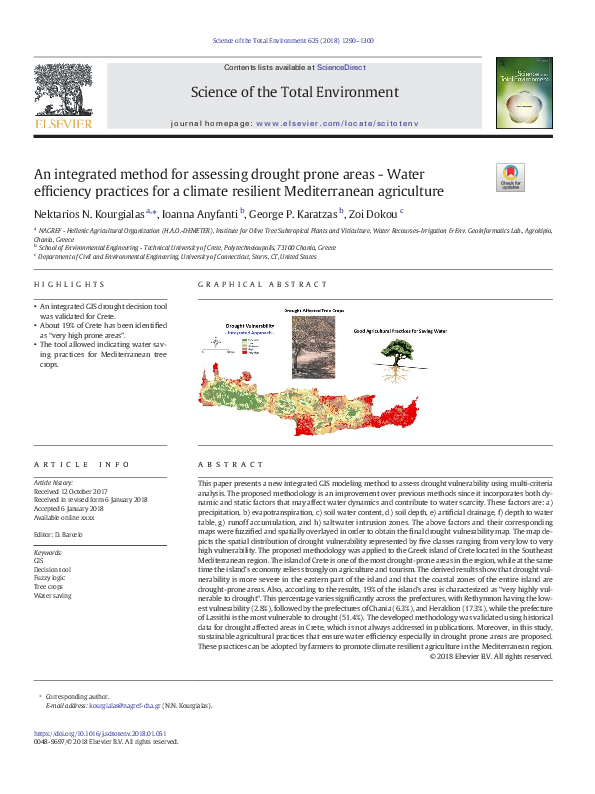(PDF) An integrated method for assessing drought prone areas - Water ...