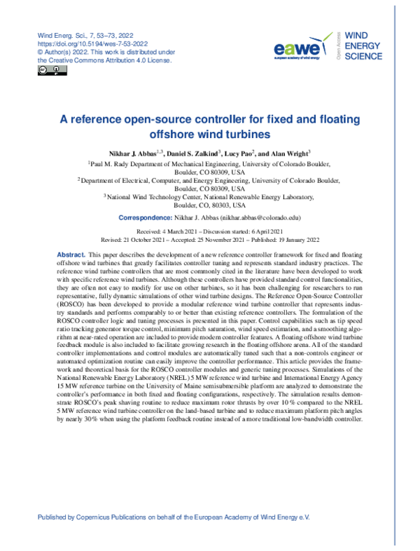 (PDF) A reference open-source controller for fixed and floating ...