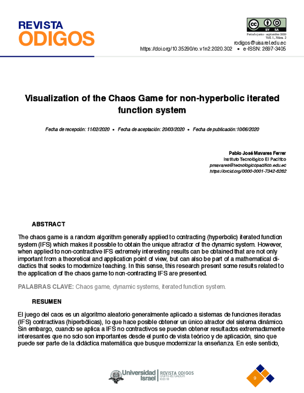 (PDF) Visualization of the Chaos Game for non-hyperbolic iterated ...