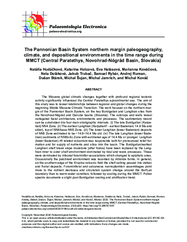 (PDF) The Pannonian Basin System northern margin paleogeography ...
