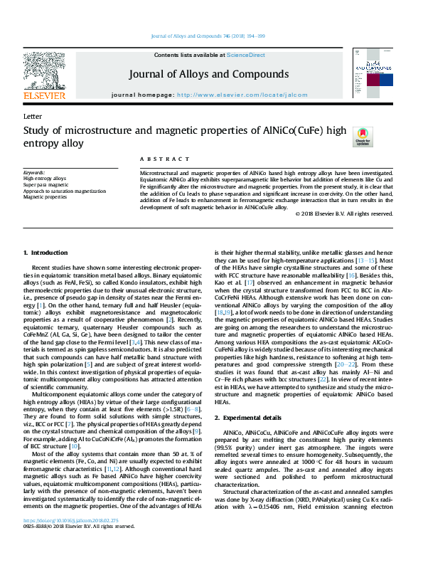 (PDF) Effect of Synthesis Route on Microstructure and