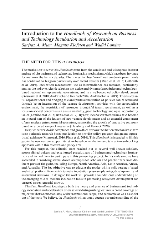 (PDF) Introduction to the Handbook of Research on Business and ...