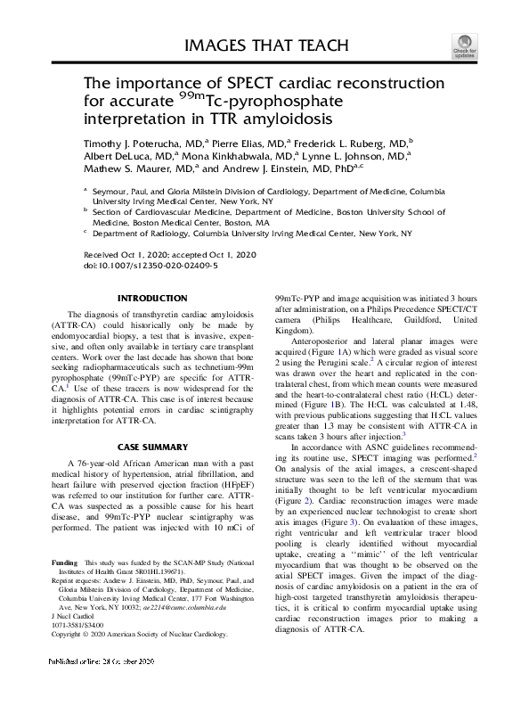 (PDF) The importance of SPECT cardiac reconstruction for accurate 99mTc ...