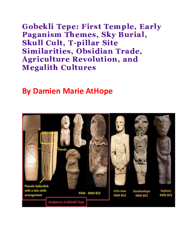 PDF) Gobekli Tepe: &ldquo;First Temple&rdquo; with (Early Paganism Themes) Sky 