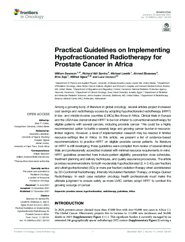 (PDF) Practical Guidelines on Implementing Hypofractionated ...