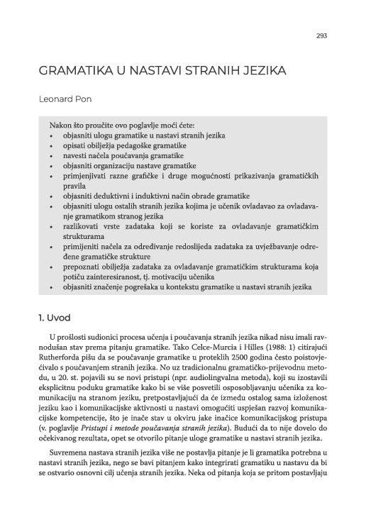 (PDF) Gramatika u nastavi stranih jezika