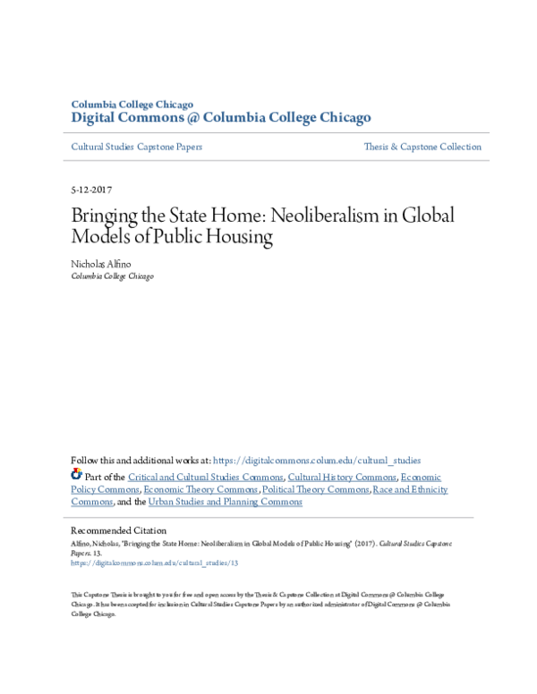 (PDF) Bringing the State Home: Neoliberalism in Global Models of Public ...