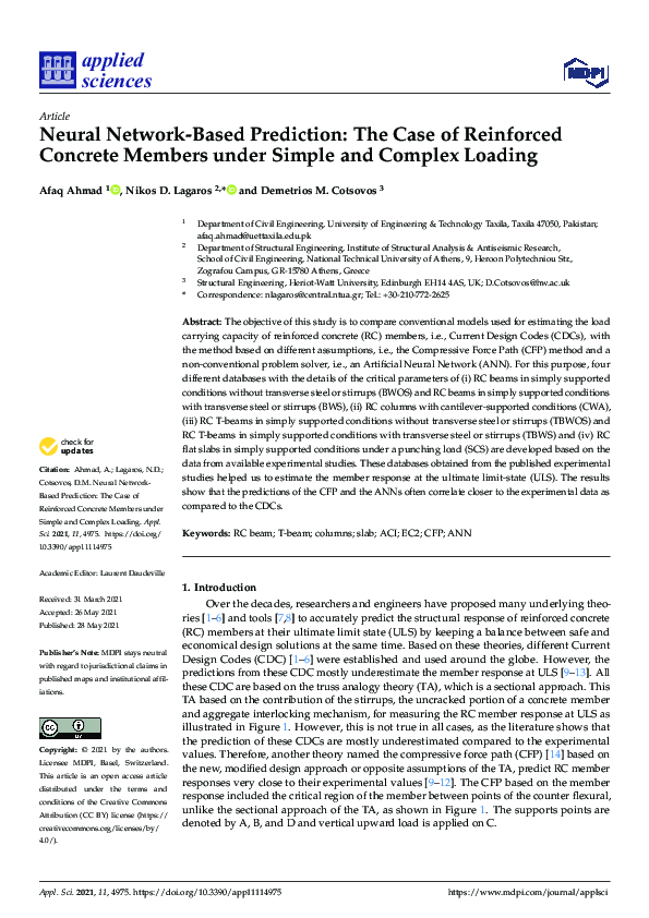 (PDF) Neural Network-Based Prediction: The Case of Reinforced Concrete ...