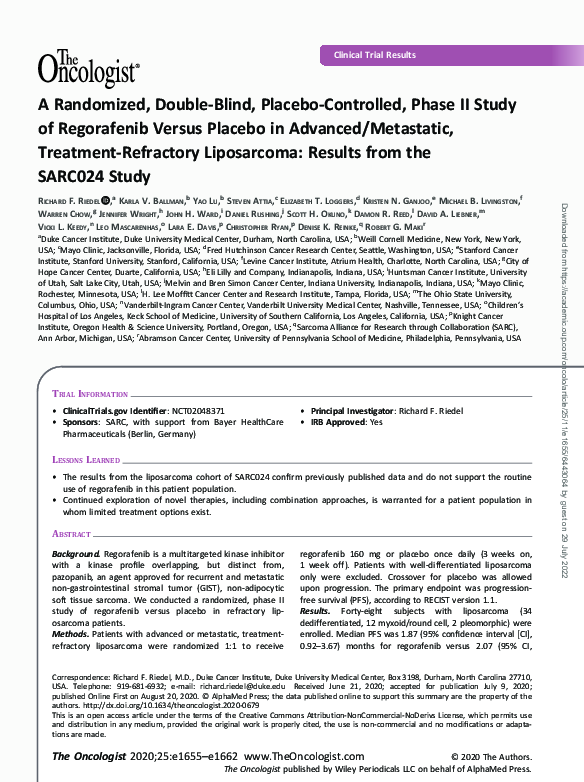 (PDF) A Randomized, Double-Blind, Placebo-Controlled, Phase II Study of ...
