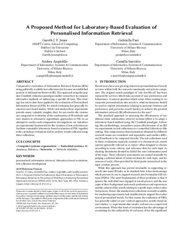 (PDF) A Proposed Method for Laboratory-Based Evaluation of Personalised ...