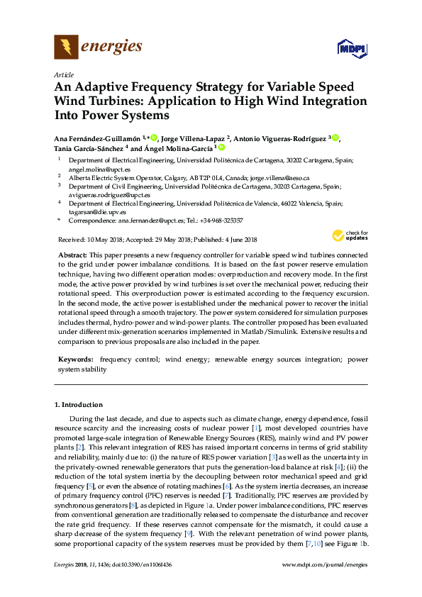 (PDF) An Adaptive Frequency Strategy for Variable Speed Wind Turbines ...