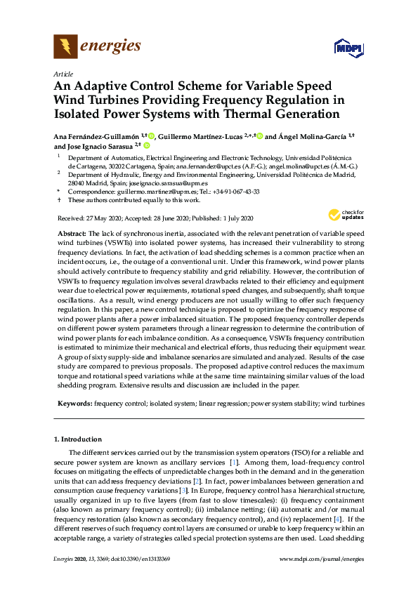 (PDF) An Adaptive Control Scheme for Variable Speed Wind Turbines ...