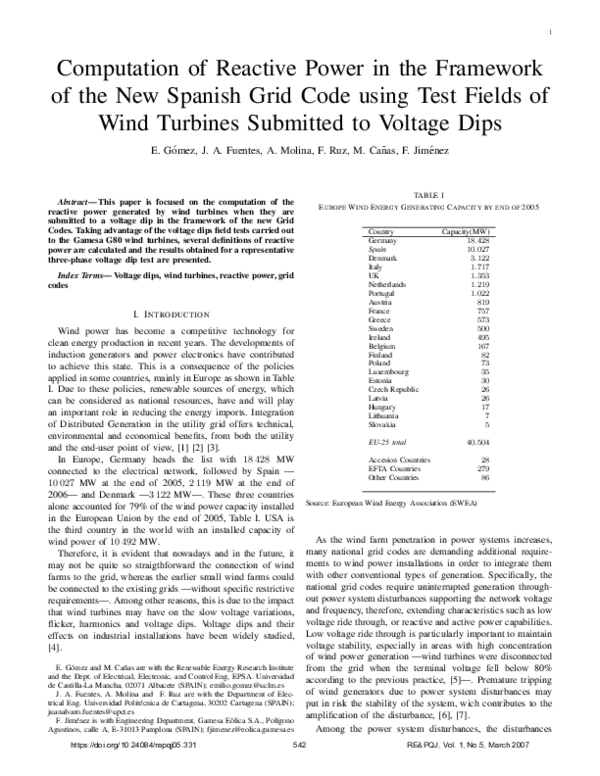 (PDF) Computation of reactive power in the framework of the new Spanish ...