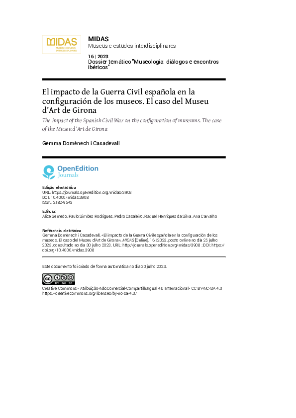 (PDF) El impacto de la Guerra Civil española en la configuración de los ...