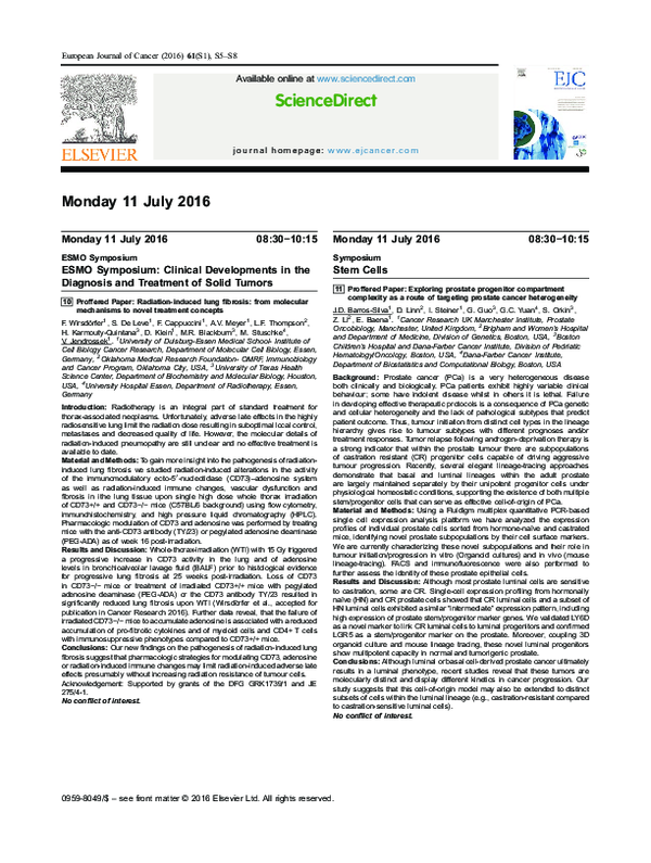 (PDF) Proffered Paper: Radiation-induced lung fibrosis: from molecular ...
