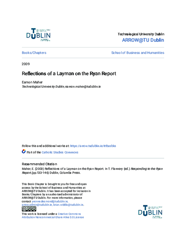 (PDF) Reflections of a Layman on the Ryan Report