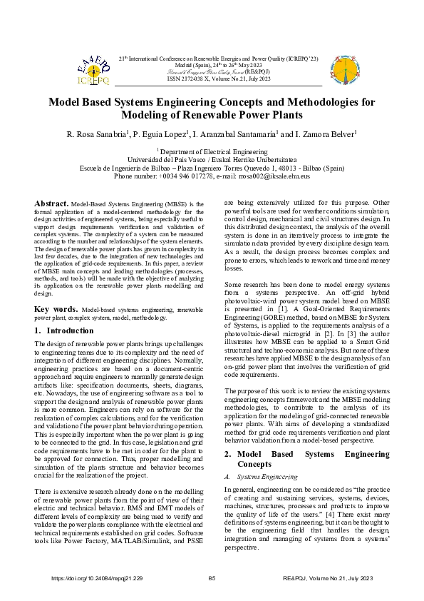 (PDF) Model Based Systems Engineering Concepts and Methodologies for ...
